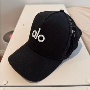 Alo Black Mesh Trucker Hat